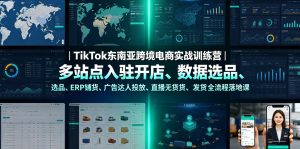 TikTok东南亚跨境电商实战训练营|多站点入驻开店、数据选品、ERP铺货、广告达人投放、直播无货源发货全流程落地课-优创圈