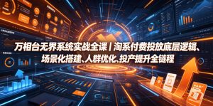 万相台无界系统实战全课|淘系付费投放底层逻辑、场景化搭建、人群优化、投产提升全链路运营教程-优创圈
