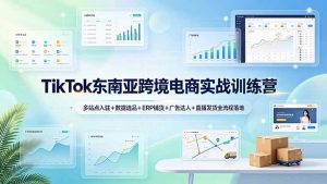 TikTok东南亚跨境电商实战训练营:多站点入驻+数据选品+ERP铺货+广告达人+直播发货全流程落地-优创圈