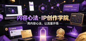 内容心法·IP创作学院,用内容心法,让流量开悟-优创圈