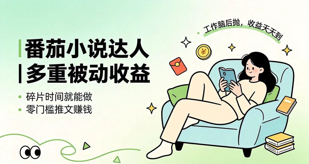 下半年最新最稳定项目番茄小说达人副业,浏览就能拿收益小白专属副业-优创圈