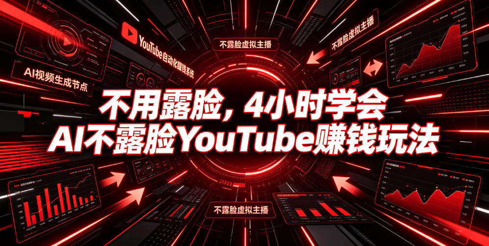 不用露脸,4小时学会AI不露脸YouTube賺钱玩法【原创双语字幕】-优创圈