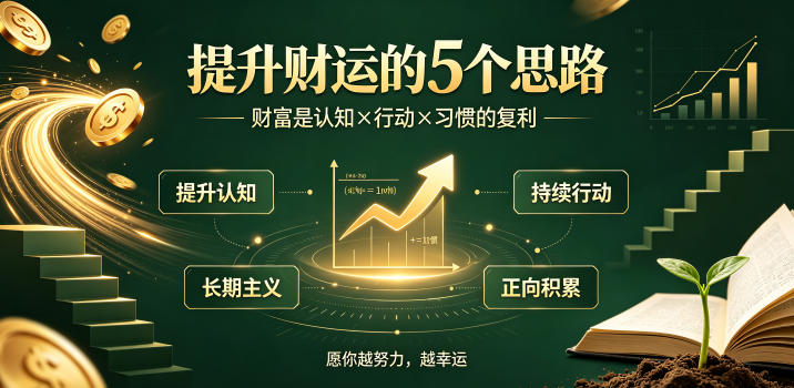 付费文章:提升财运的5个思路——财富是认知x行动x习惯的复利,愿你越努力,越幸运-优创圈
