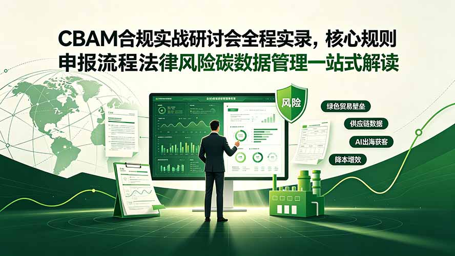 CBAM合规实战研讨会全程实录,核心规则申报流程法律风险碳数据管理一站式解读-优创圈