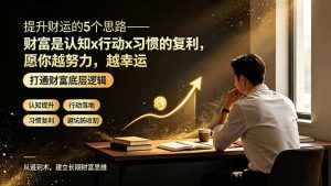 付费文章:提升财运的5个思路——财富是认知x行动x习惯的复利,愿你越努力,越幸运-优创圈
