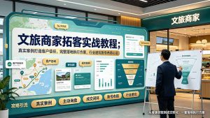 文旅商家拓客实战教程;真实案例打造客户信任,完整落地执行方案,行业避坑账号布局心法-优创圈