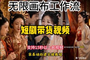 无限画布工作流制作短剧带货视频支持制作15秒以上视频,实操搭建教学,看完教程小白也能轻松搭建-优创圈