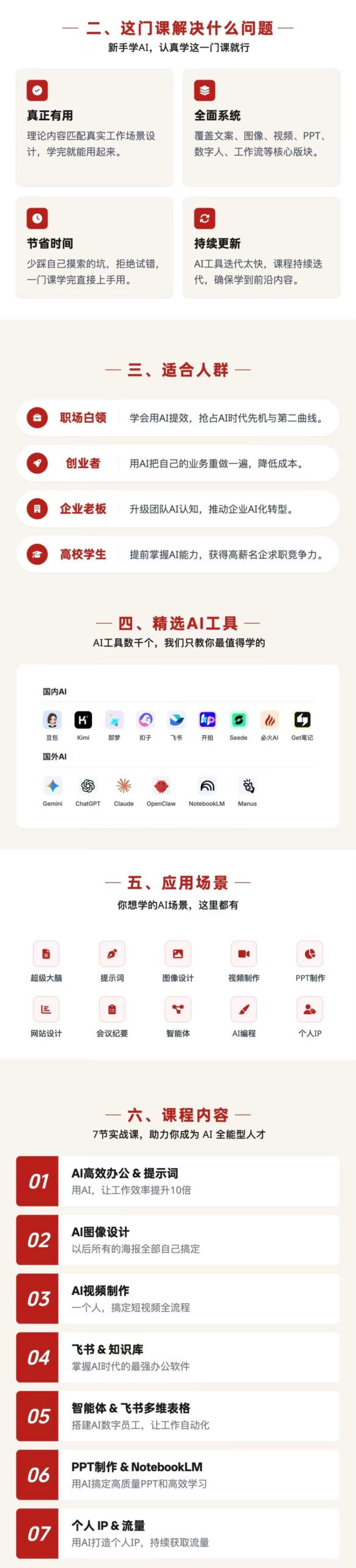 AI全能人才训练营:2周掌握文案×图像×视频×PPT×数字人×工作流,超越80%的人