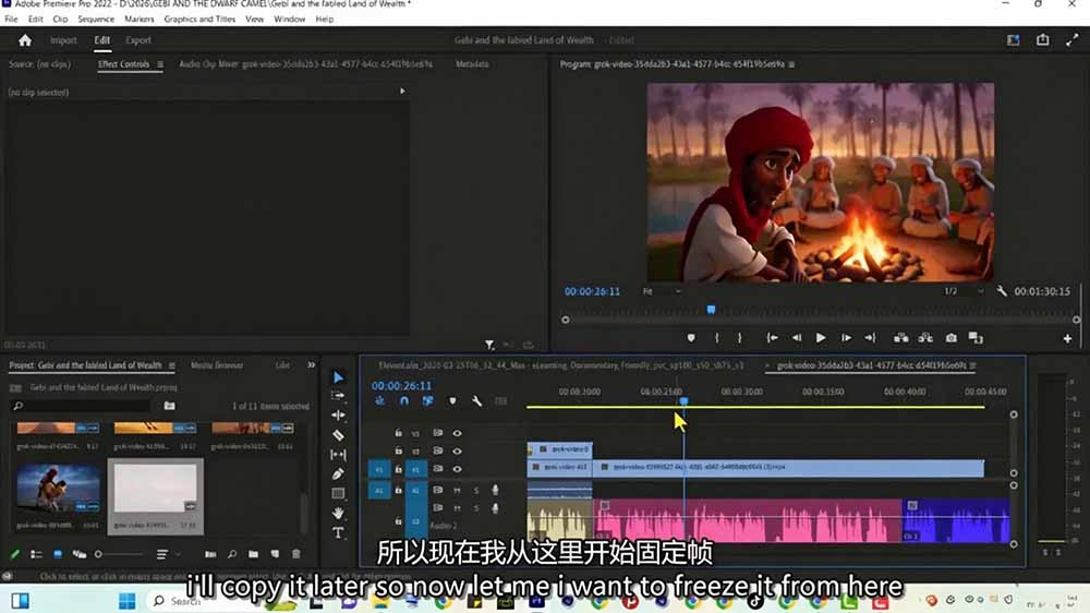 Grok Imagine AI故事动画短片实战:电影级视觉效果+角色一致性+高级提示词+后期剪辑全流程