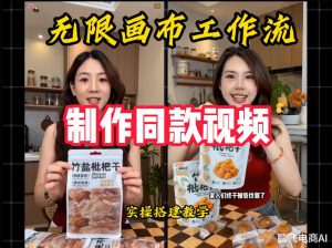 无限画布工作流一键复刻爆款带货视频,实操搭建,操作简单-优创圈