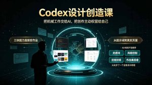 Codex设计创造课-2期，小白也能掌握的Codex设计创造技巧，把机械工作交给AI，把创作主动权留给自己-优创圈