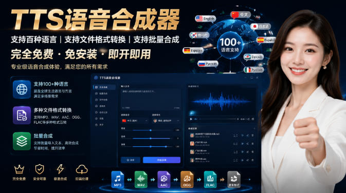 最新TTS配音,支持批量,支持文件格式转换,功能超多-优创圈