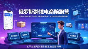 2026俄罗斯跨境电商陪跑营:OZON+WB双平台|选品广告物流ERP实操|30天新店起店全套落地教程-优创圈