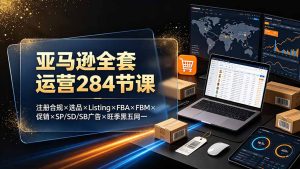 亚马逊全套运营284节课:注册合规×选品×Listing×FBA×FBM×促销×SP/SD/SB广告×旺季黑五网一-优创圈