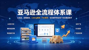 亚马逊全流程体系课:从选品、店铺基础、Listing搭建、FBA备货、后台操作到站内广告全覆盖教学-优创圈