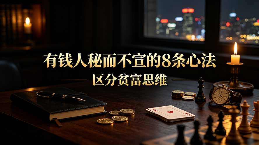 付费文章:有钱人秘而不宣的8条心法|区分贫富思维-优创圈