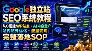 Google独立站SEO系统教程,从0搭建WP站点・AI内容量产・站内站外优化・流量变现完整落地SOP(2026年7月)-优创圈
