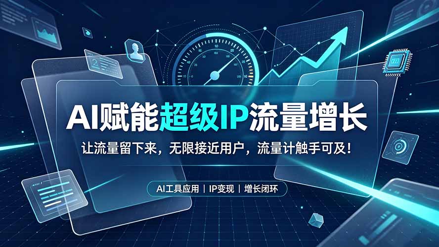 AI赋能超级IP流量增长:让流量留下来,无限接近用户,流量计触手可及!-优创圈