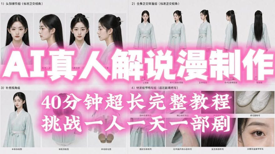 2026年AI真人解说漫剧自动批量化制作教程,40分钟超长完整,自动批量化制作,挑战一人一天一部剧!-优创圈