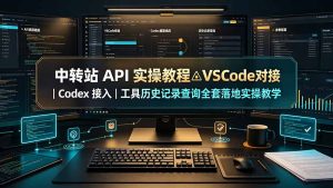 中转站 API 实操教程△VSCode 对接|Codex 接入|工具历史记录查询全套落地实操教学-优创圈