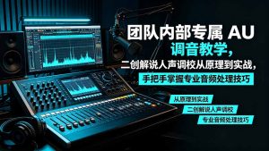 某大佬团队内部专属 AU 调音教学,二创解说人声调校从原理到实战,手把手掌握专业音频处理技巧-优创圈