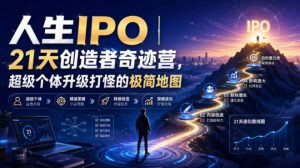 人生IPO︱21天创造者奇迹营,超级个体升级打怪的极简地图-优创圈