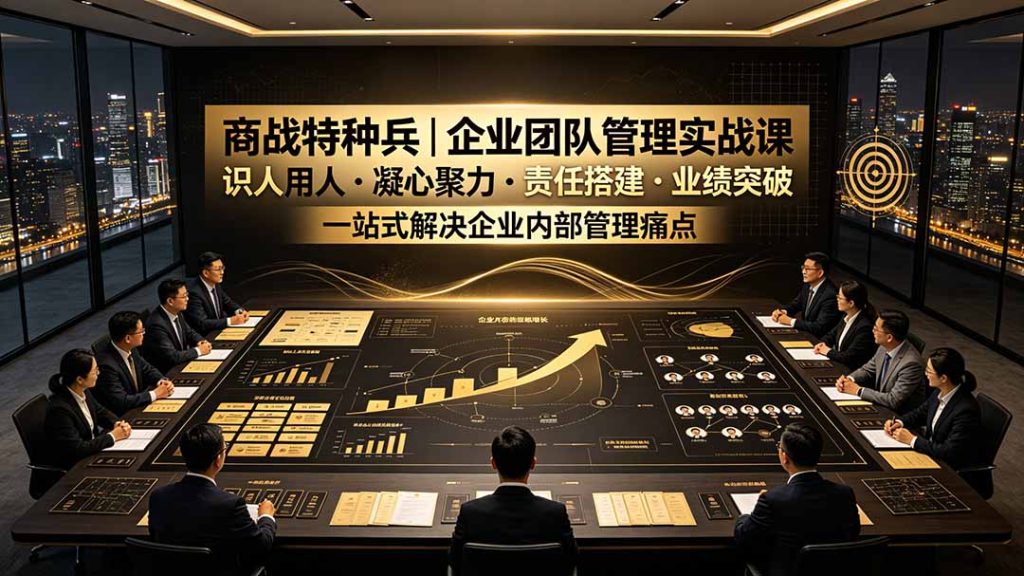 商战特种兵|企业团队管理实战课:识人用人|凝心聚力|责任搭建|业绩突破,一站式解决企业内部管理痛点-优创圈