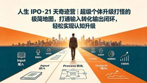 人生 IPO-21 天奇迹营|超级个体升级打怪的极简地图,打通输入转化输出闭环,轻松实现认知升级-优创圈