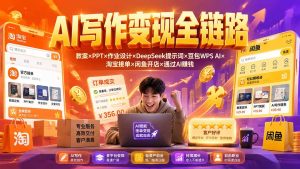 2026AI写作变现全链路:教案×PPT×作业设计×DeepSeek提示词×豆包WPS AI×淘宝接单×闲鱼开店×通过AI賺钱-优创圈