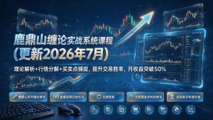 鹿鼎山缠论实战系统课程(更新26年7月)，理论解析+行情分解+买卖点捕捉，提升交易胜率，月收益突破50%-优创圈