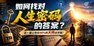 付费文章：如何找对人生密码的答案？这一篇让你比90%的大师还厉害！-优创圈