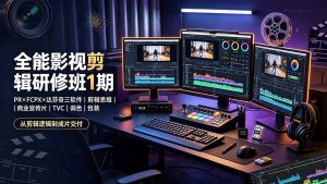 全能影视剪辑研修班1期-无水印：PR×FCPX×达芬奇三软件×剪辑思维×商业宣传片×TVC×调色×包装，全链路系统课-优创圈