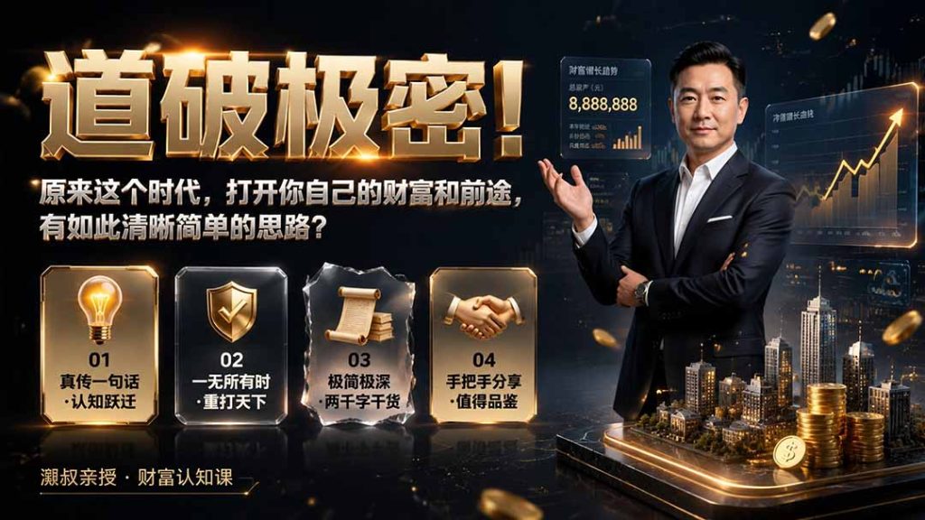 付费文章:道破极密!原来这个时代,打开你自己的财富和前途,有如此清晰简单的思路?-优创圈