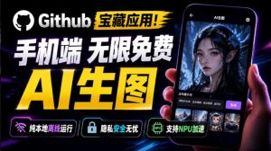 Github宝藏应用！手机端无限免费AI生图，纯本地离线运行，支持NPU加速斩获3.1k stars，local-dream-优创圈