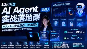 学完即用—AI Agent实战落地课-更新:一人+AI=专业财务、审计团队,解锁财务审计自动化全新工作模式-优创圈