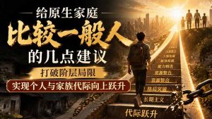 付费文章:给原生家庭比较一般人的几点建议,打破阶层局限,实现个人与家族代际向上跃升-优创圈