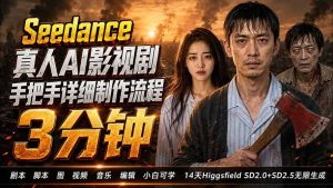3分钟真人AI影视剧怎么做?SD 2.0手把手完整制作流程|Higgsfield 14天SD 2.0/2.5无限生成-优创圈