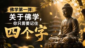 付费文章:佛学第一弹:关于佛学,你只需要记住四个字-优创圈