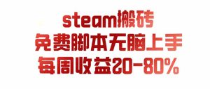 steam游戏搬砖,每周收益20-80%,只需操作1-2个小时,月入稳稳过万,零风险长期做-优创圈