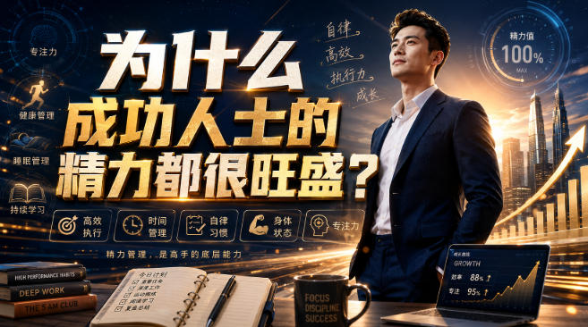 付费文章:为什么成功人士的精力都很旺盛?-优创圈