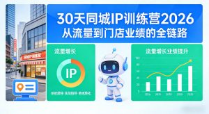 30天同城IP训练营2026年,从流量到门店业绩的全链路(0808更新)-优创圈