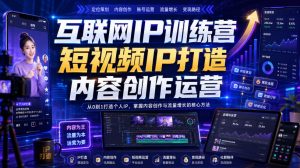 互联网IP训练营,短视频IP打造,内容创作运营-优创圈