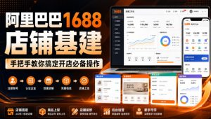 阿里巴巴1688店铺基建,手把手教你搞定开店必备操作(更新8月)-优创圈