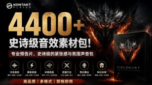 4400+个史诗级音效素材包！专业预告片、史诗级的紧张感与氛围声音包，中文分类，超级精选包-优创圈