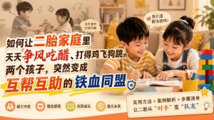 付费文章：如何让二胎家庭里天天争风吃醋、打得鸡飞狗跳的两个孩子，突然变成互帮互助的铁血同盟？-优创圈