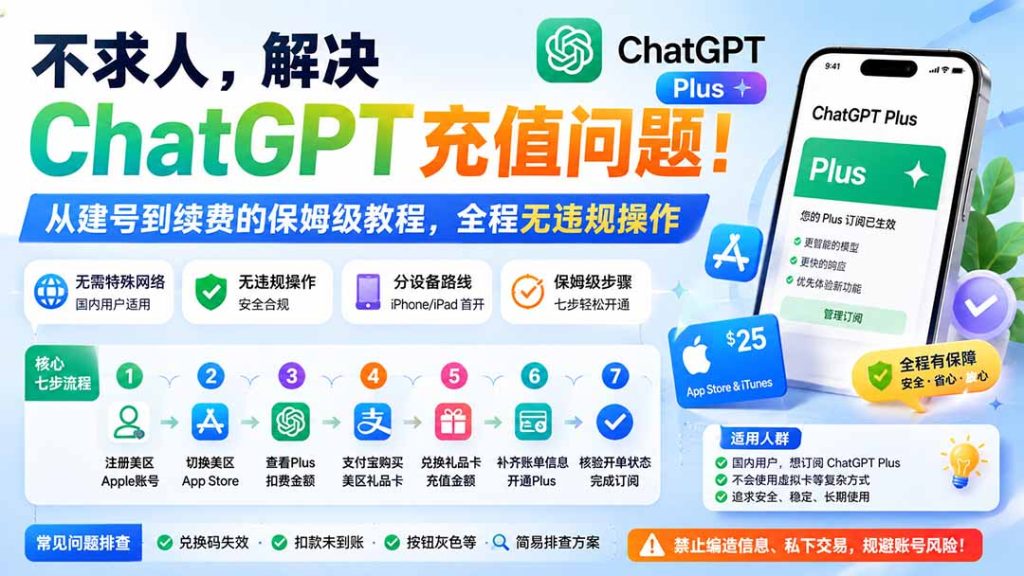 不求人,解决ChatGPT充值问题!从建号到续费的保姆级教程,全程无违规操作-优创圈