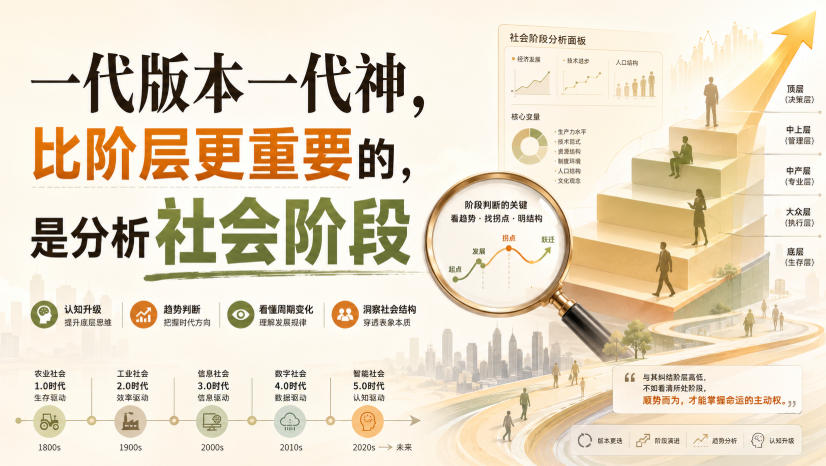 付费文章:一代版本一代神,比阶层更重要的,是分析社会阶段-优创圈