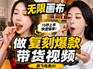 无限画布实操教程,搭一个炸裂级黑科技工作流——一键复刻爆款带货视频-优创圈