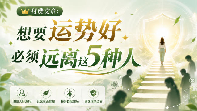 付费文章:想要运势好,必须远离这5种人-优创圈