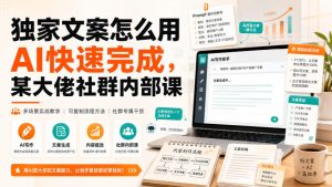 独家文案怎么用AI快速完成,某大佬社群内部课-优创圈